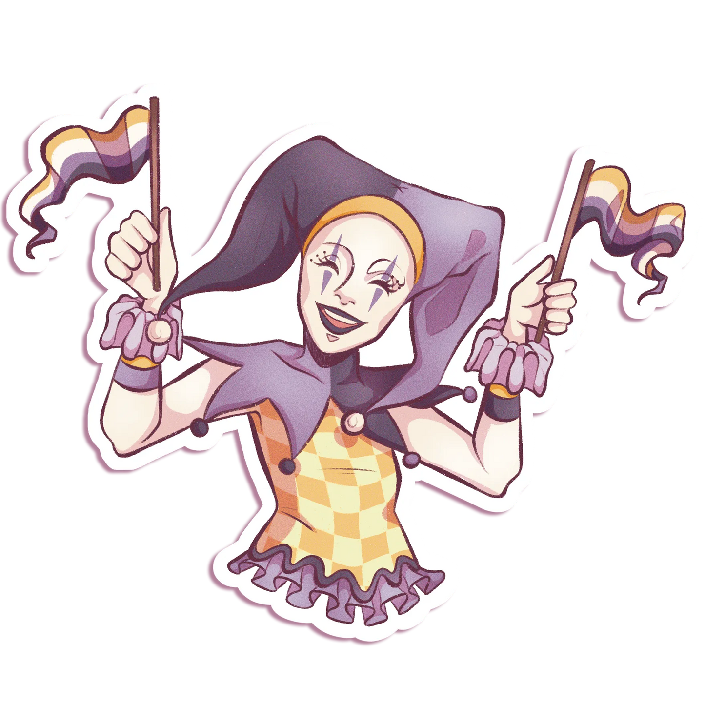 Pride Jester - Vinyl Sticker