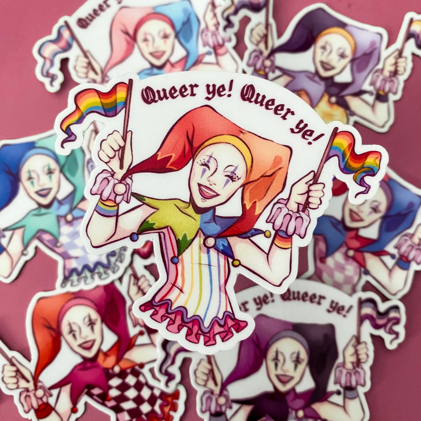 Pride Jester - Vinyl Sticker
