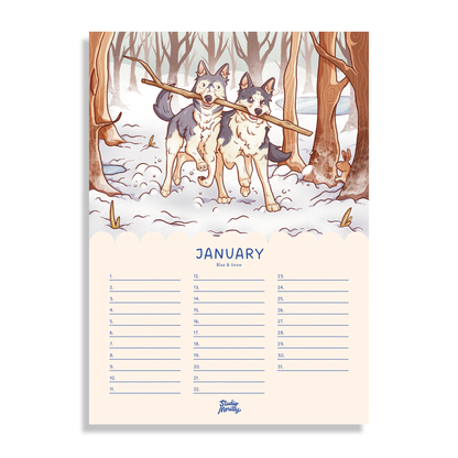 Morilly & Friends - Verjaardagskalender (A4)