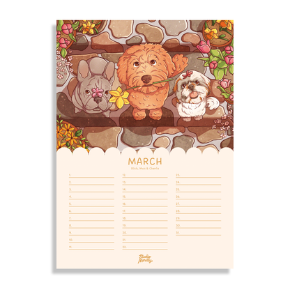 Morilly & Friends - Verjaardagskalender (A4)