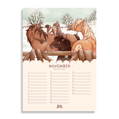 Morilly & Friends - Verjaardagskalender (A4)