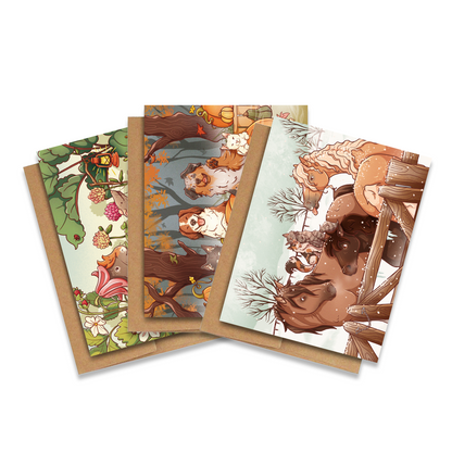 Morilly & Friends - Greetingcards Bundle Autumn