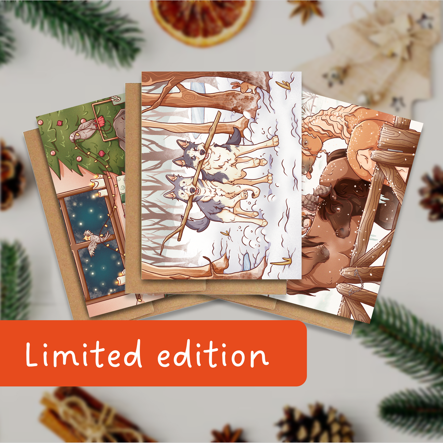 Limited Edition - Morilly & Friends - Wenskaartenbundel Kerst