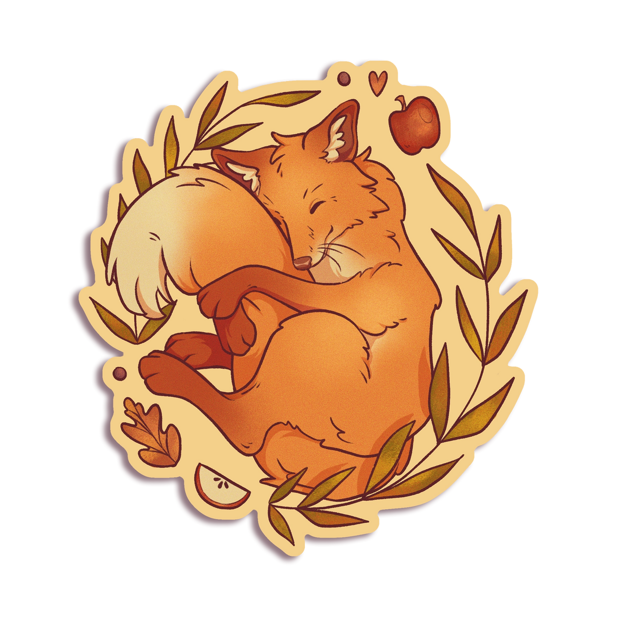 Apple Fox - Vinyl Sticker