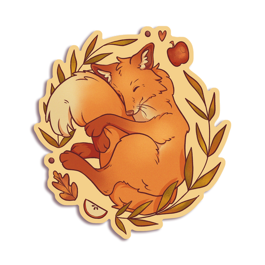 Apple Fox - Vinyl Sticker