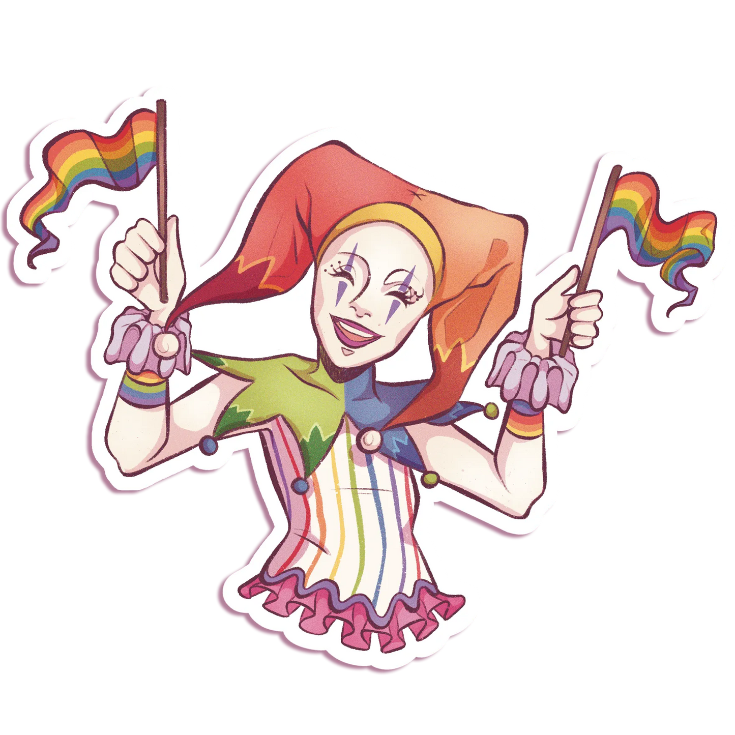 Pride Jester - Vinyl Sticker