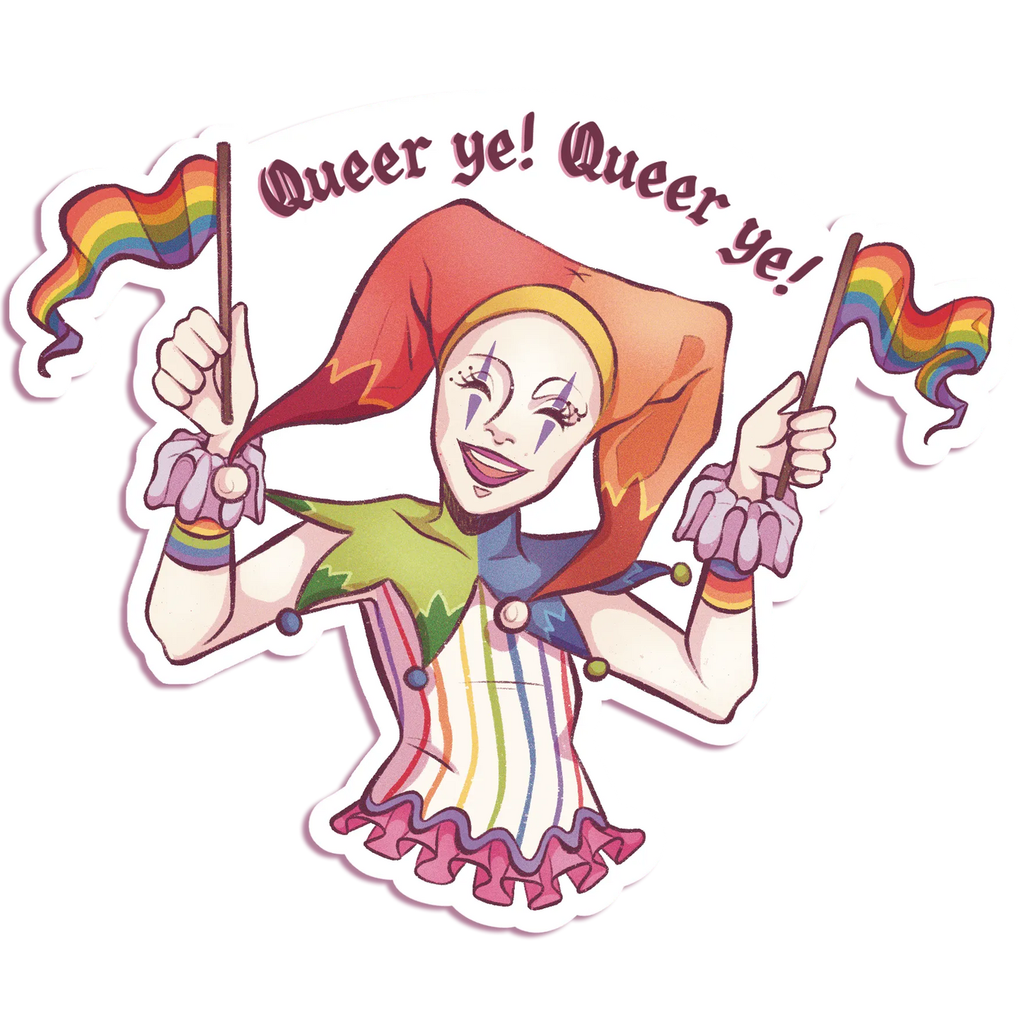 Pride Jester - Vinyl Sticker