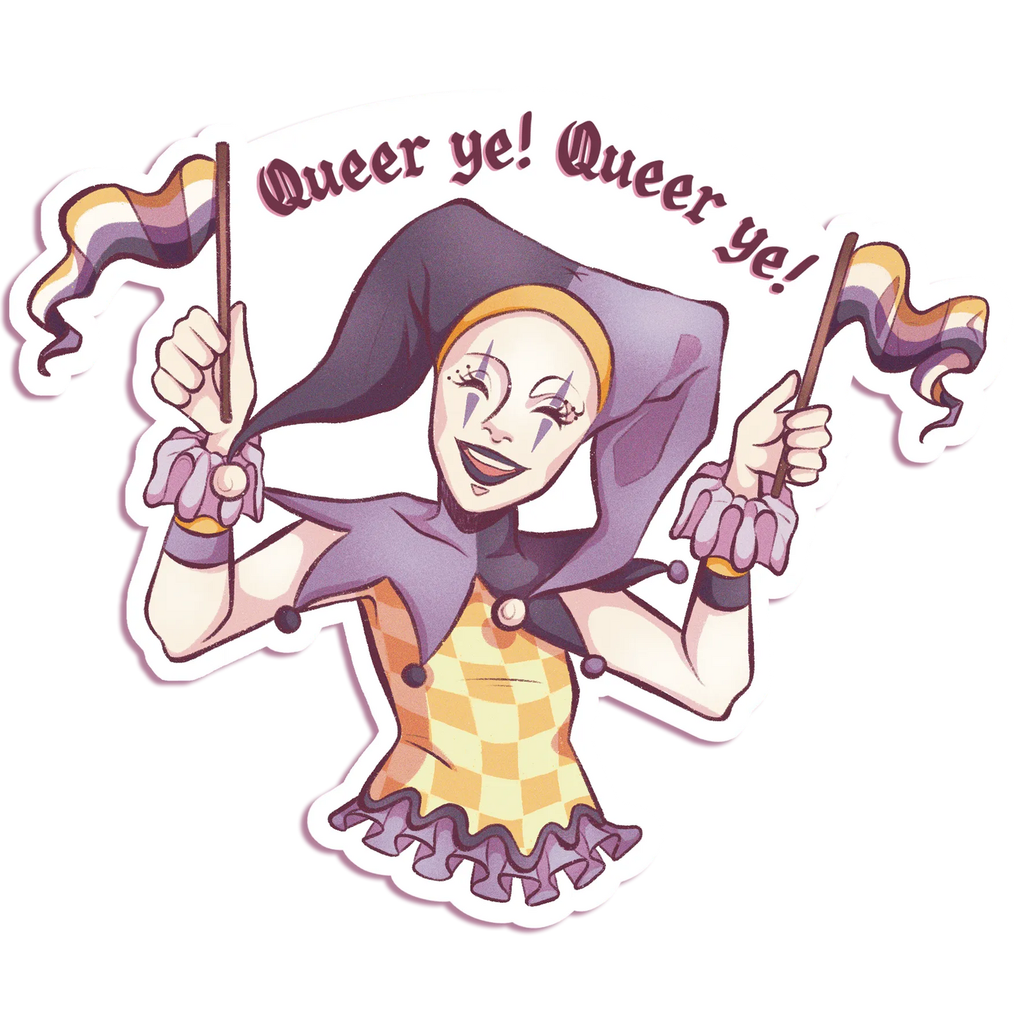Pride Jester - Vinyl Sticker