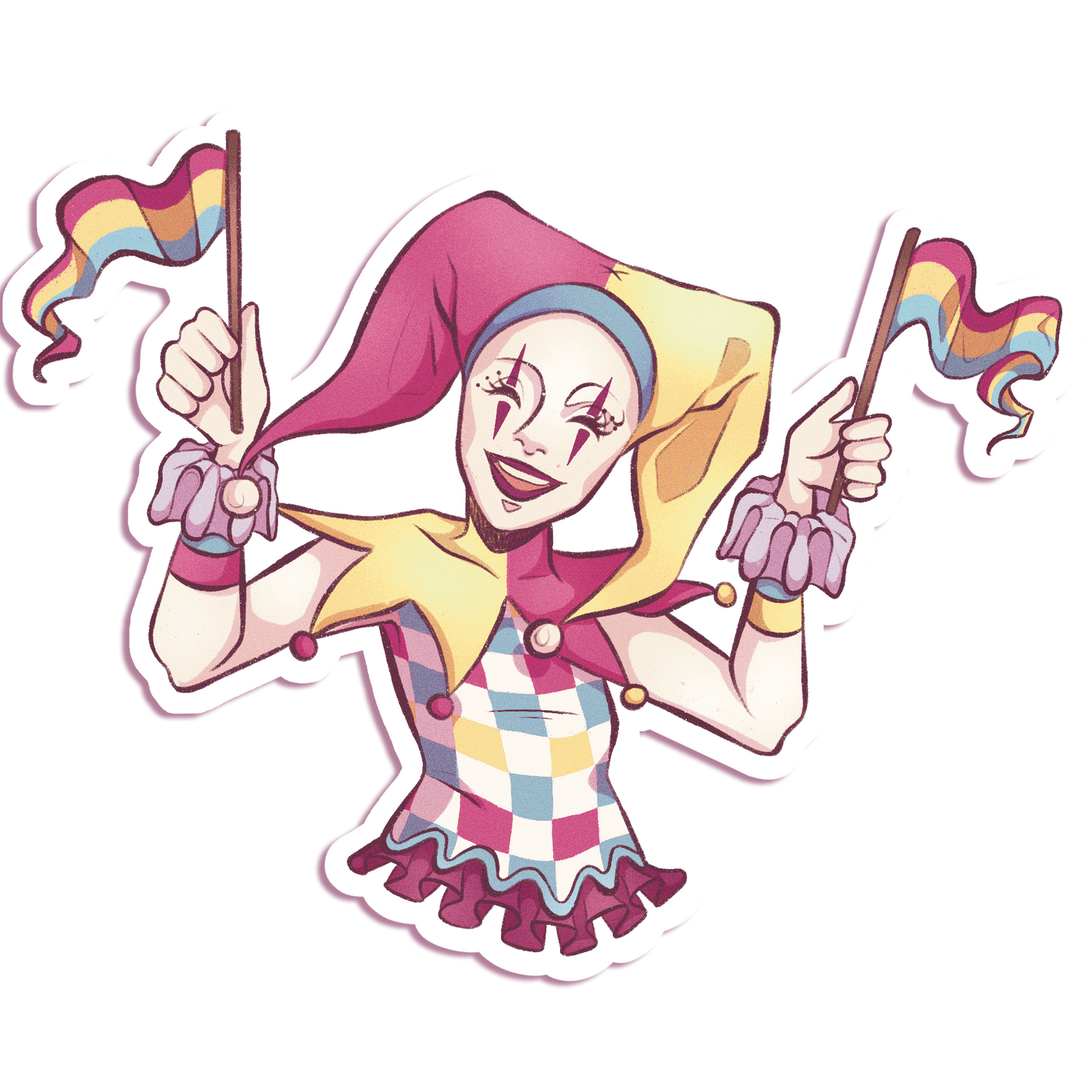 Pride Jester - Vinyl Sticker